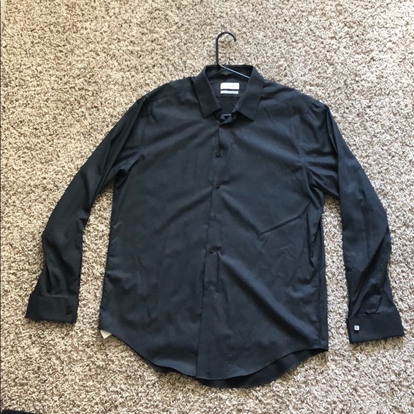 Calvin Klein French Cuff Slim Fit Dress Shirt - Picture 1 of 8